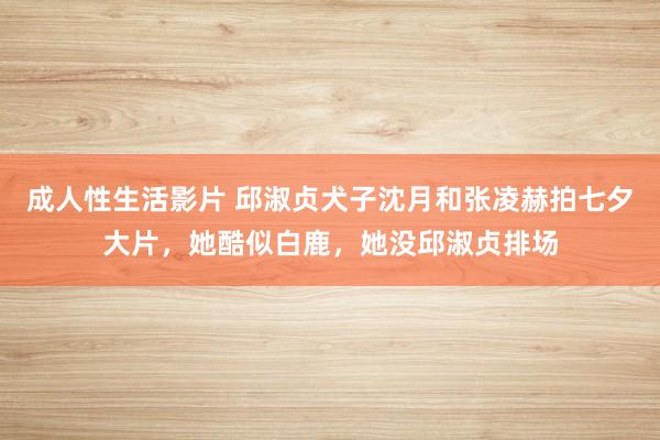成人性生活影片 邱淑贞犬子沈月和张凌赫拍七夕大片，她酷似白鹿，她没邱淑贞排场
