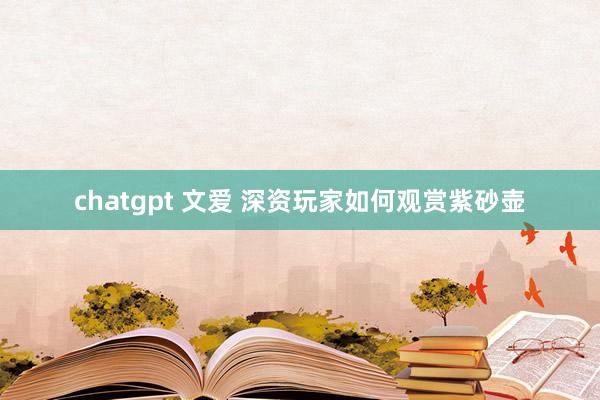 chatgpt 文爱 深资玩家如何观赏紫砂壶